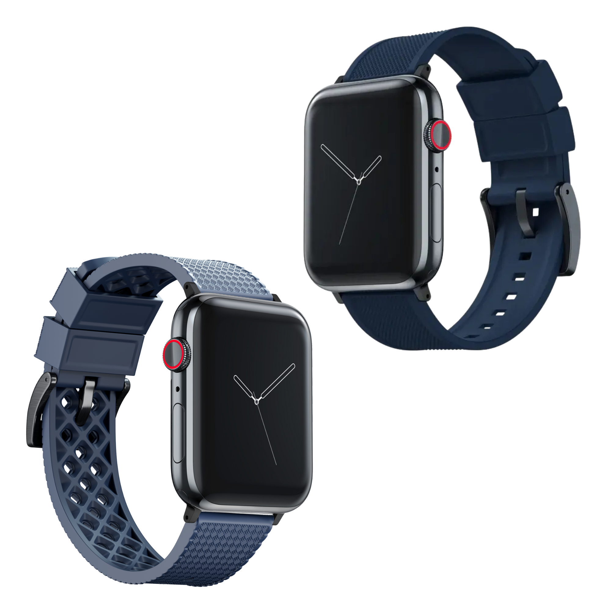 Elite Diver Navy Blue Apple Watch Strap Bundle | 2 Watch Bands