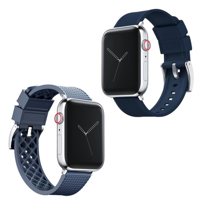 Elite Diver Navy Blue Apple Watch Strap Bundle | 2 Watch Bands