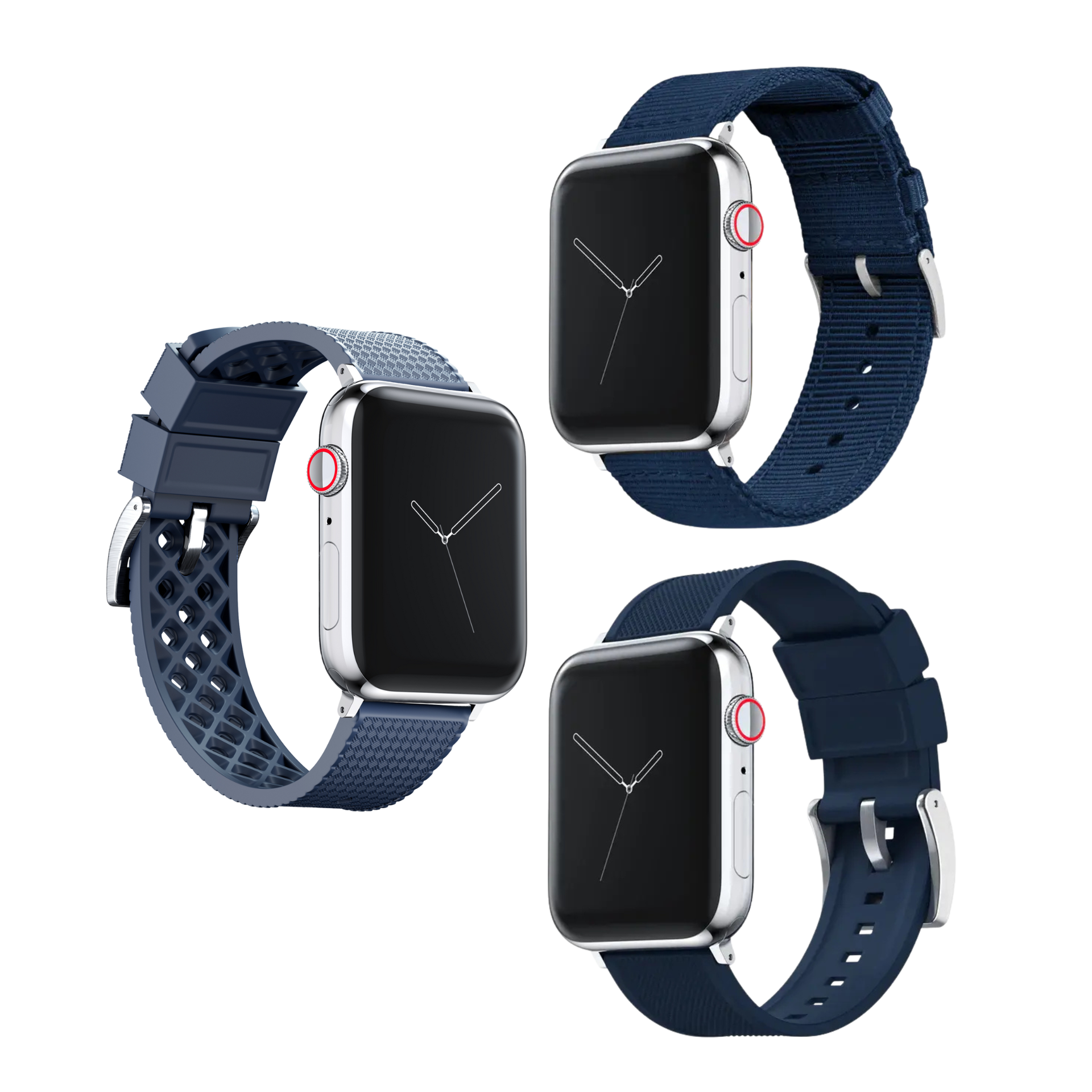 Apple Watch Band | Navy Blue Diver Bundle | BARTON Watch Bands