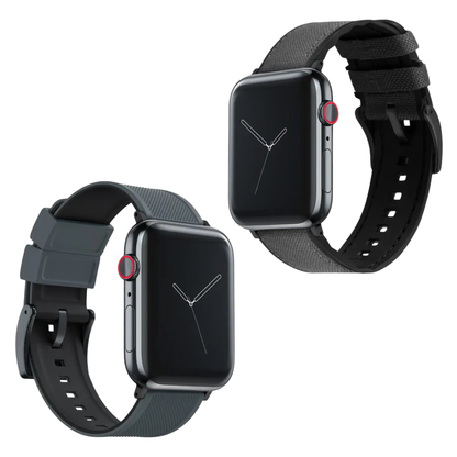 Elite Diver Smoke Grey Apple Watch Strap Bundle | 2 Watch Bands