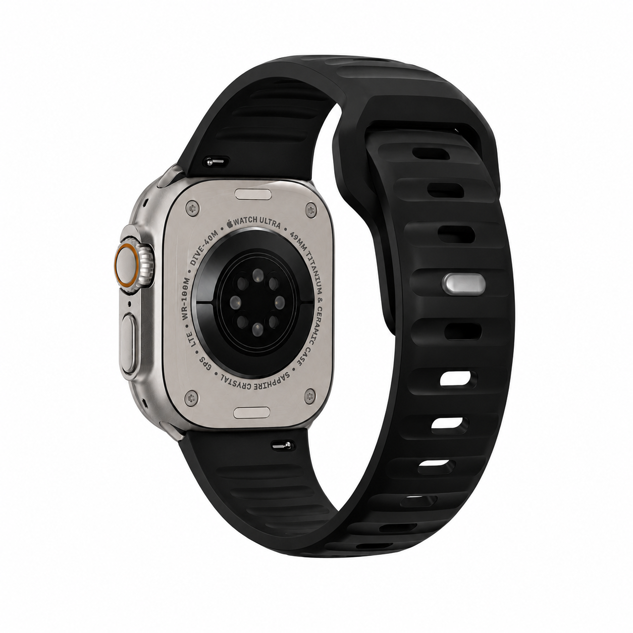 Apple Watch Active FKM Rubber Black Watch Band