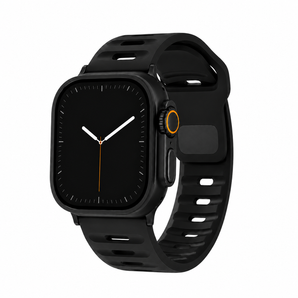 時計 FCRB WATCH BAND for Apple Watch Active FKM Rubber Apple Watch Band | Black | BARTON – Barton Watch