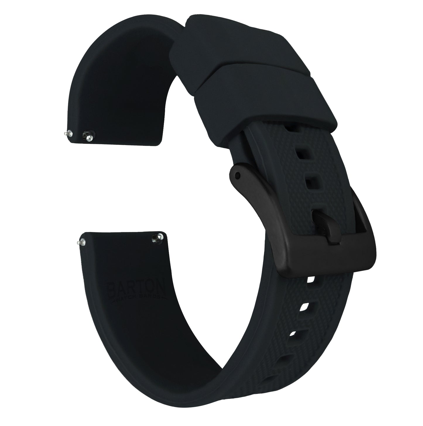 Black Elite Fkm Rubber Watch Band