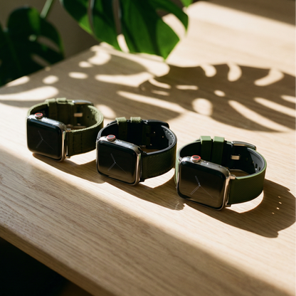 Apple Watch Canvas Army Green Watch Band