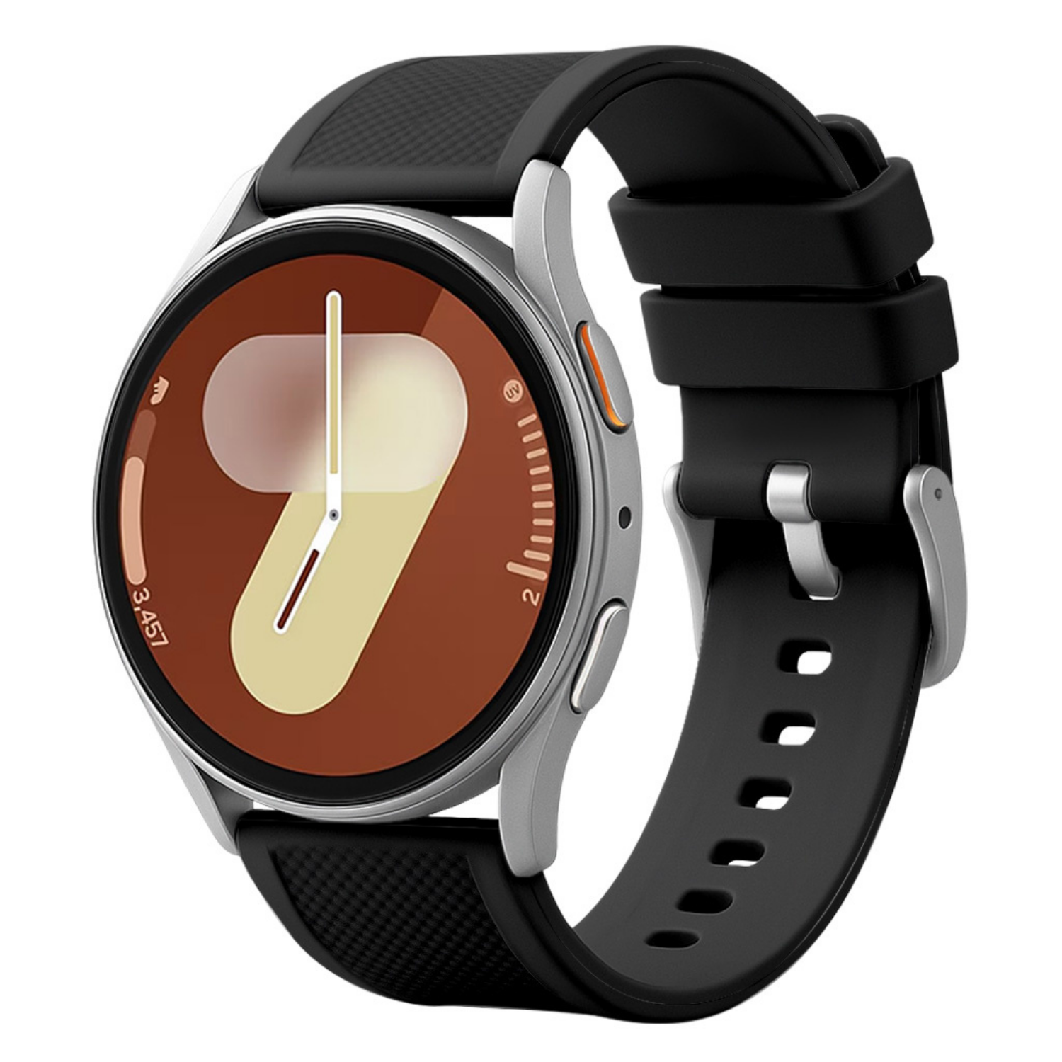black silicone galaxy watch 7 band