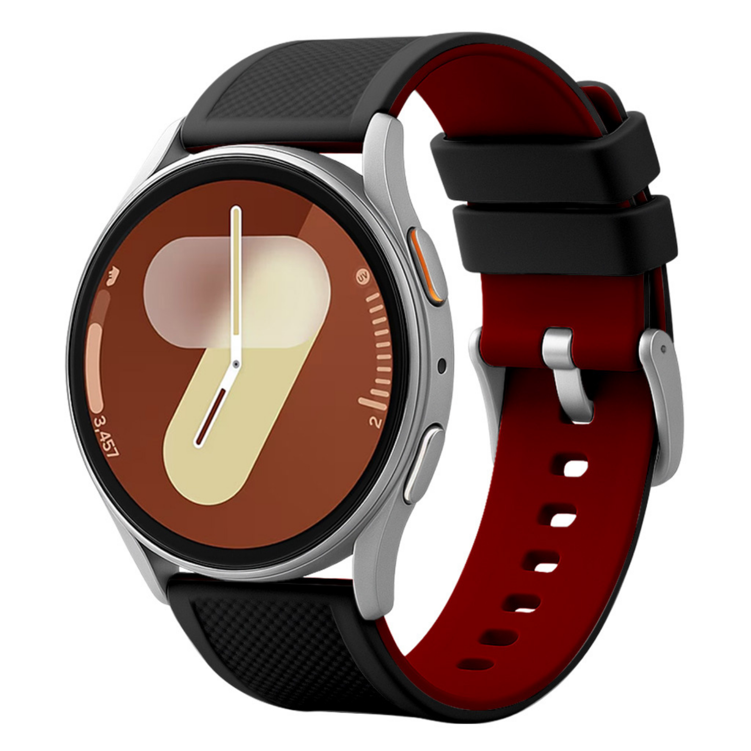 black top red bottom silicone galaxy watch 7 band