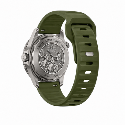 Army Green Active FKM Rubber Watch Band
