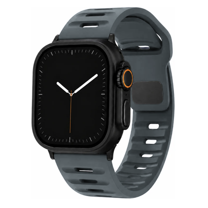 Apple Watch Active FKM Rubber Smoke Grey Watch Band