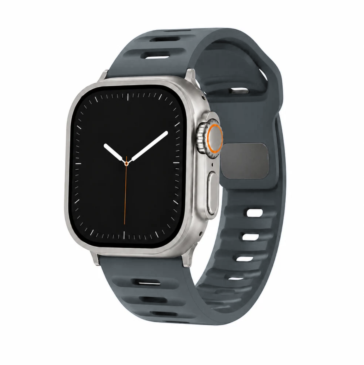 Apple Watch Active FKM Rubber Smoke Grey Watch Band