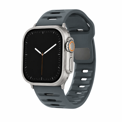 Apple Watch Active FKM Rubber Smoke Grey Watch Band