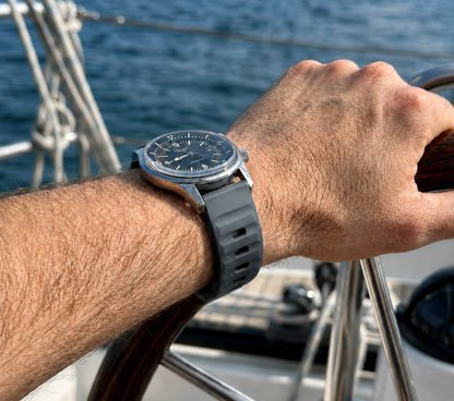 Smoke Grey Active FKM Rubber Watch Band