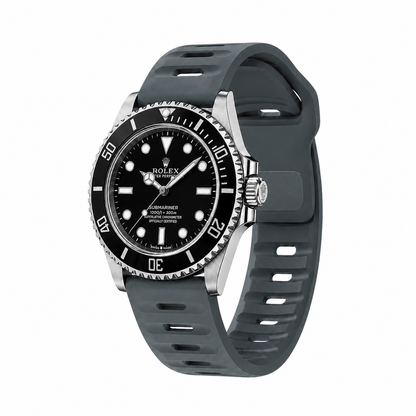 Smoke Grey Active FKM Rubber Watch Band