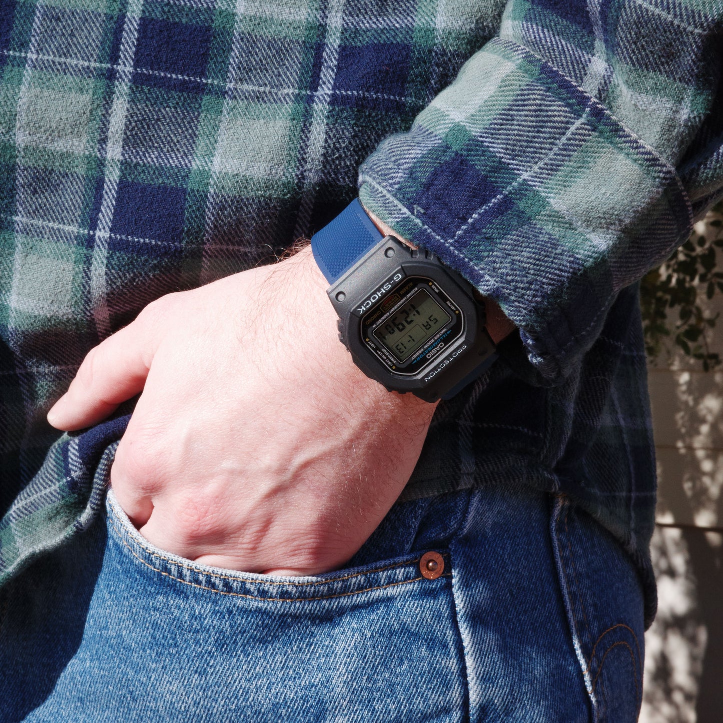 Navy Blue Elite Silicone Casio® G-Shock Watch Band