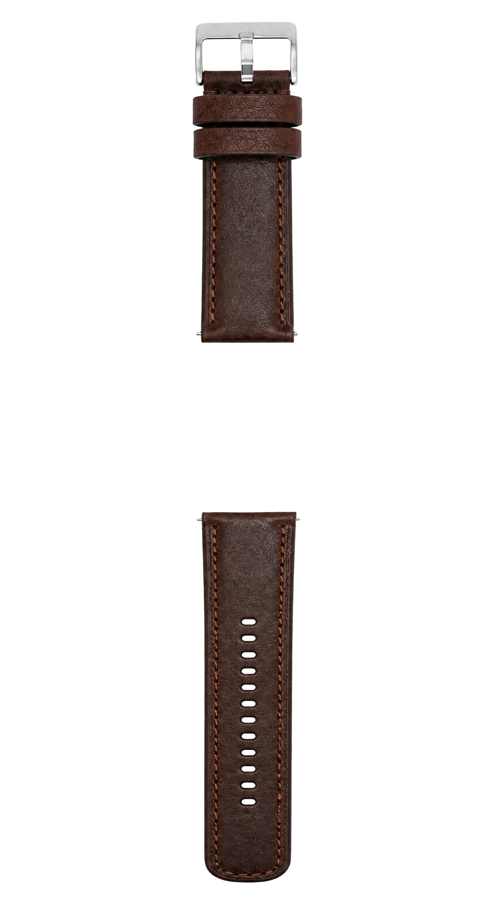 Genuine French Calfskin Chocolate Brown Leather Watch Band, Crafted in the USA