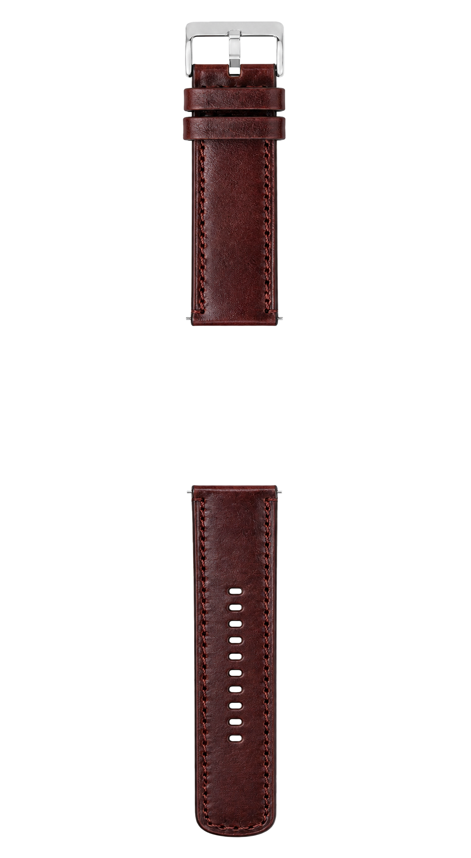 Genuine Italian Hand-stained Oxblood Leather Watch Band, Crafted in the USA