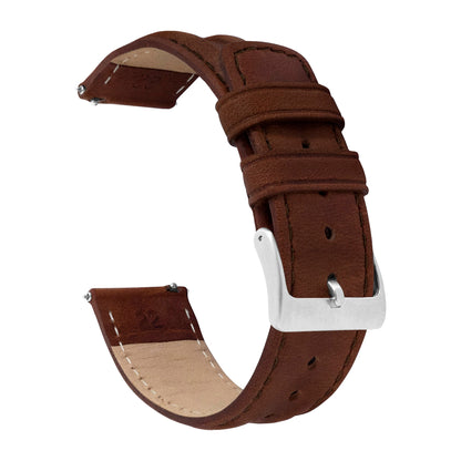 Chocolate Brown Classic Horween Leather Watch Band - Omega Seamaster (20mm)