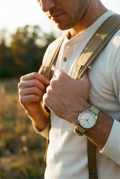 Khaki Crafted Canvas Watch Band