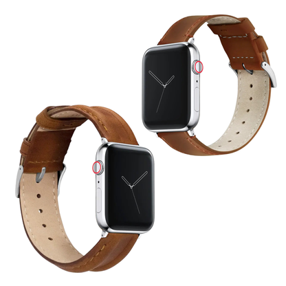 Maverick Apple Watch Brown Leather Strap Bundle | 2 Watch Bands