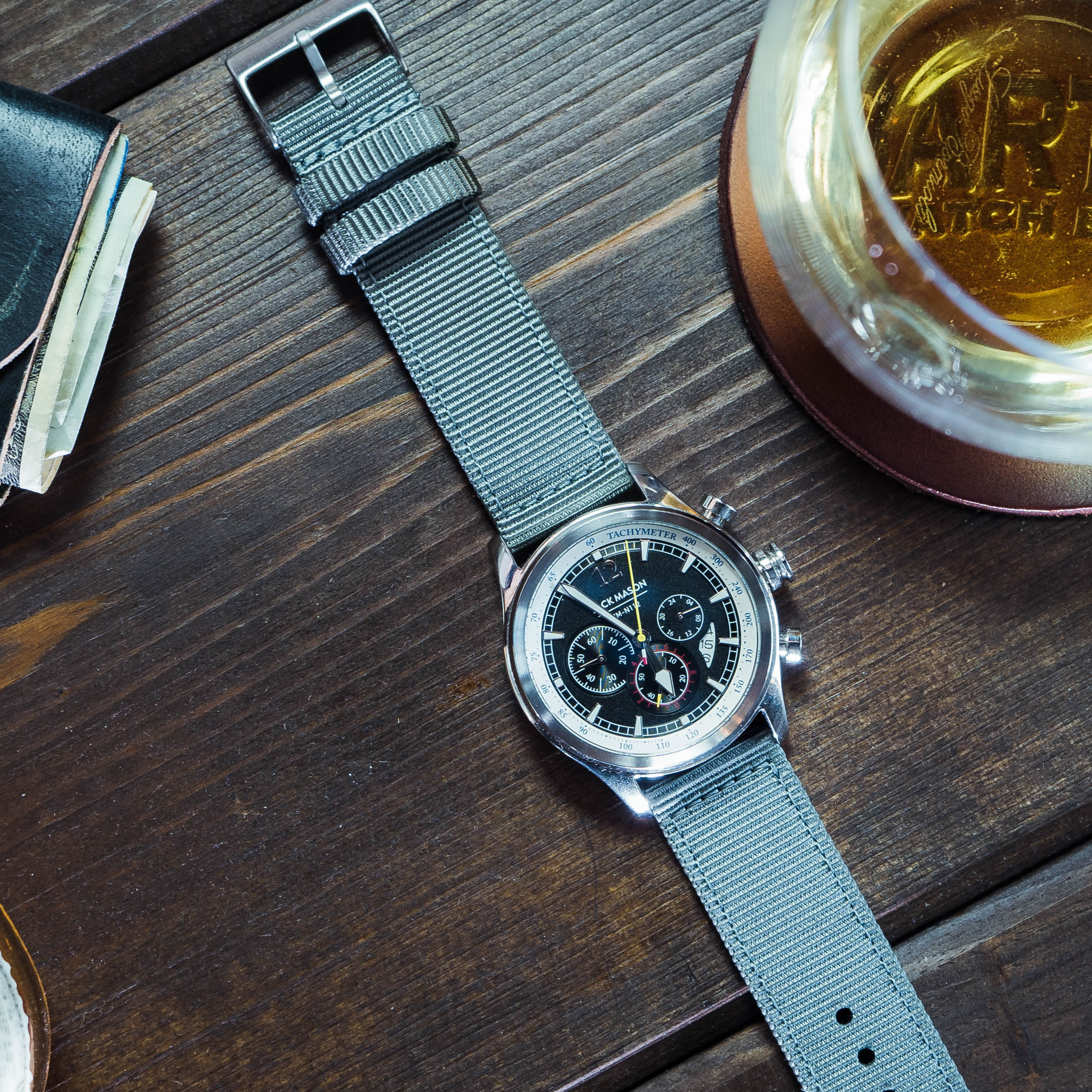 Smoke Grey Two Piece NATO® style Watch Band