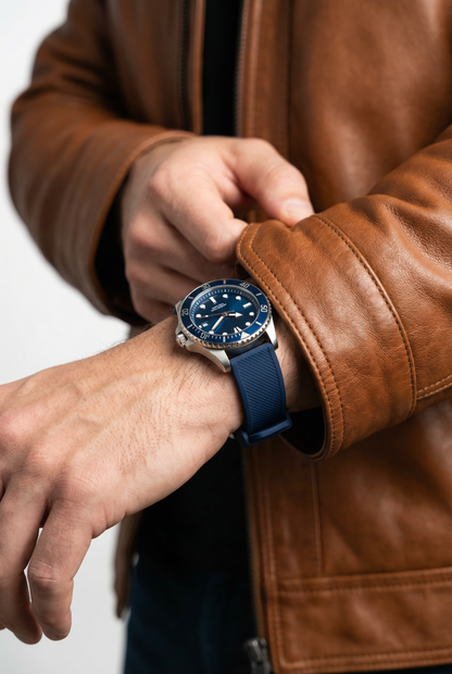 Navy Blue Elite Silicone Watch Band