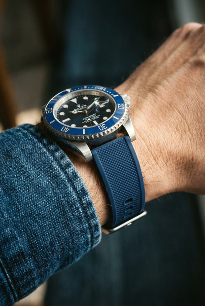 Navy Blue Elite Silicone Watch Band