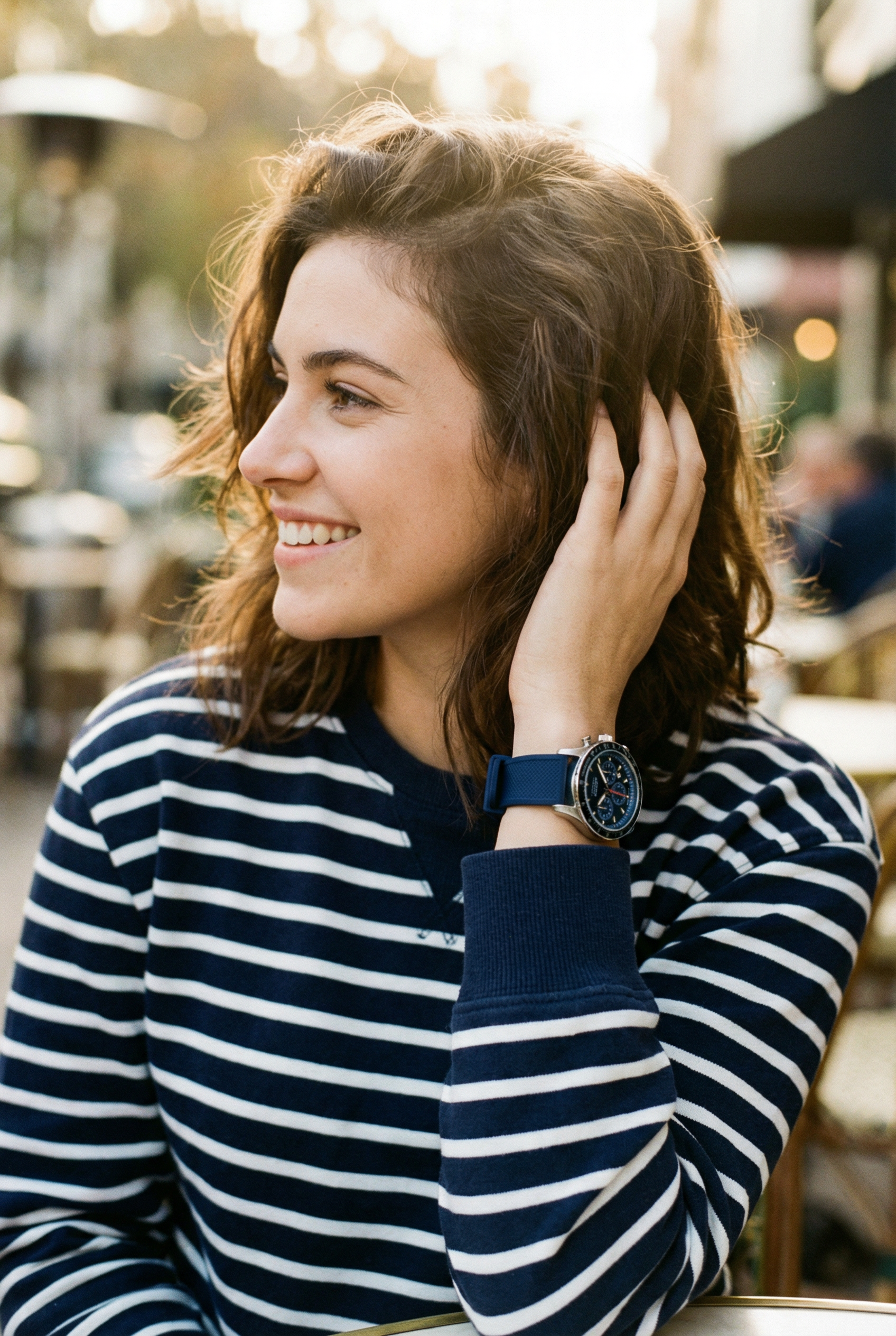 Navy Blue Elite Silicone Watch Band (Womens)