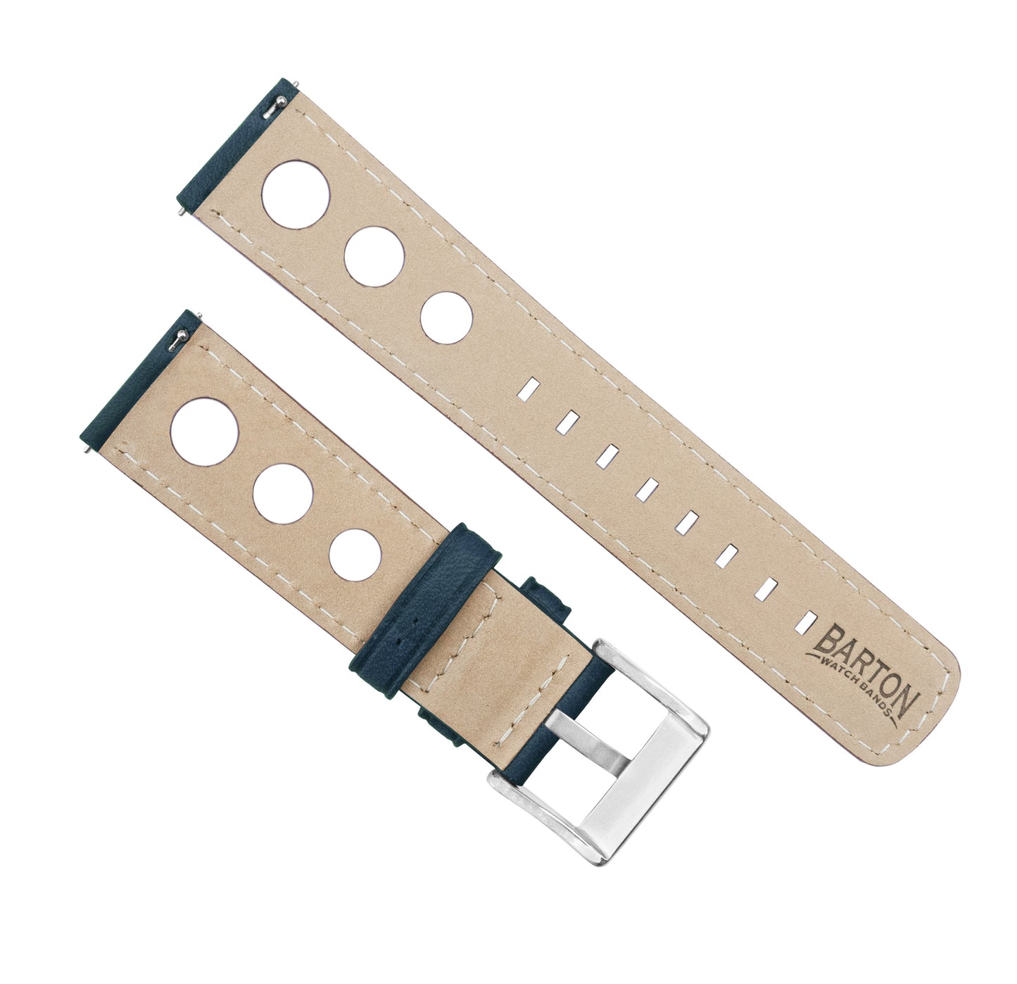 Navy Blue Rally Horween Leather Watch Band