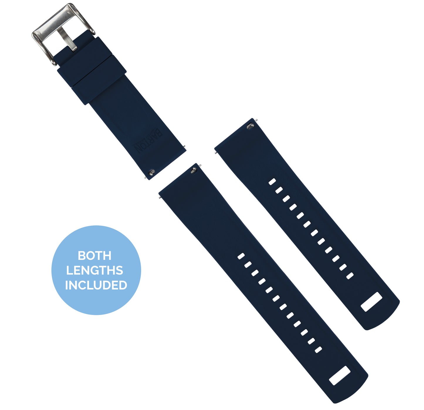 Navy Blue Elite Fkm Rubber Watch Band