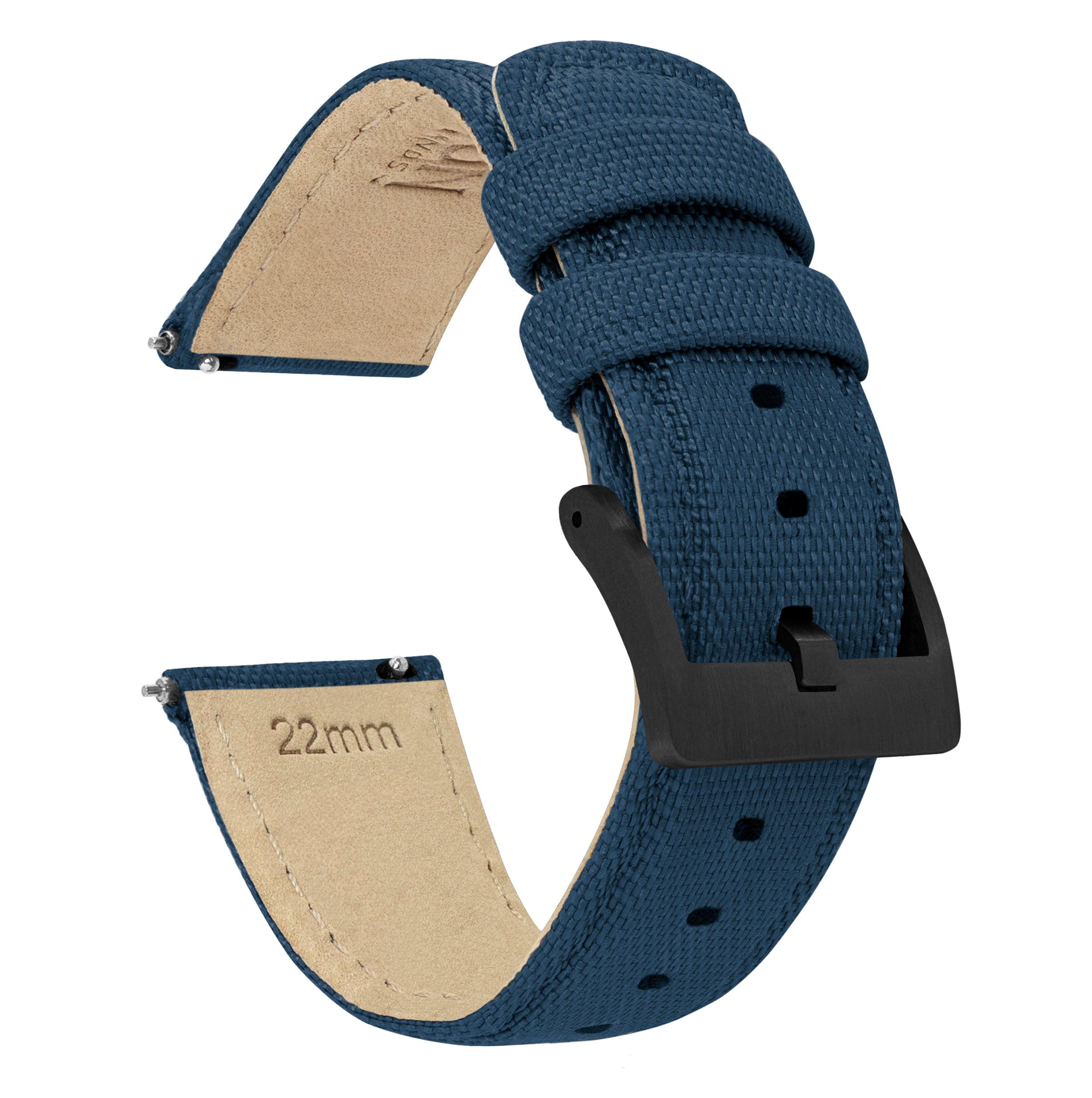 Samsung Galaxy Watch Active 2 | Sailcloth Quick Release | Navy Blue - Barton Watch Bands