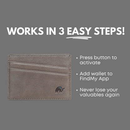 Leather Nav Card Holder - SLATE