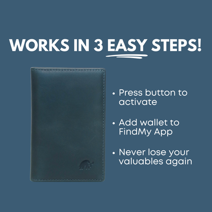 Leather Nav Messenger Wallet - OCEAN
