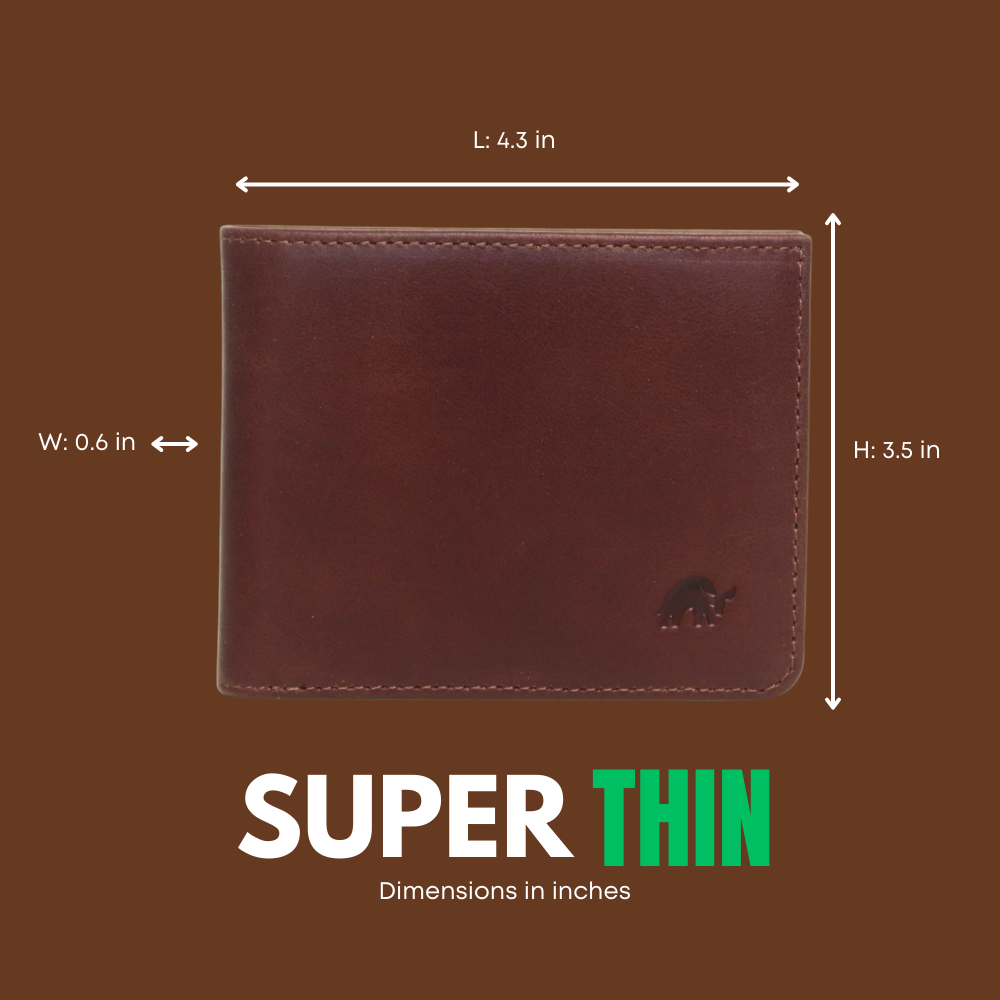 Leather Nav Bifold Wallet - TERRA