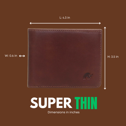 Leather Nav Bifold Wallet - TERRA