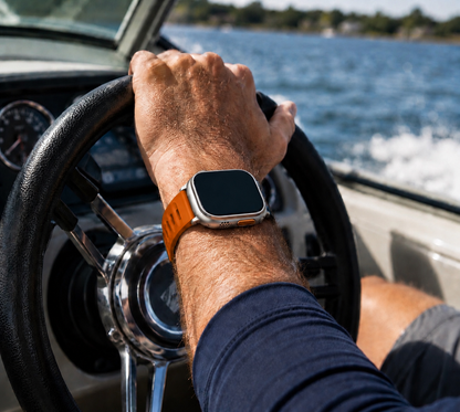 Apple Watch Active FKM Rubber Burnt Orange Watch Band