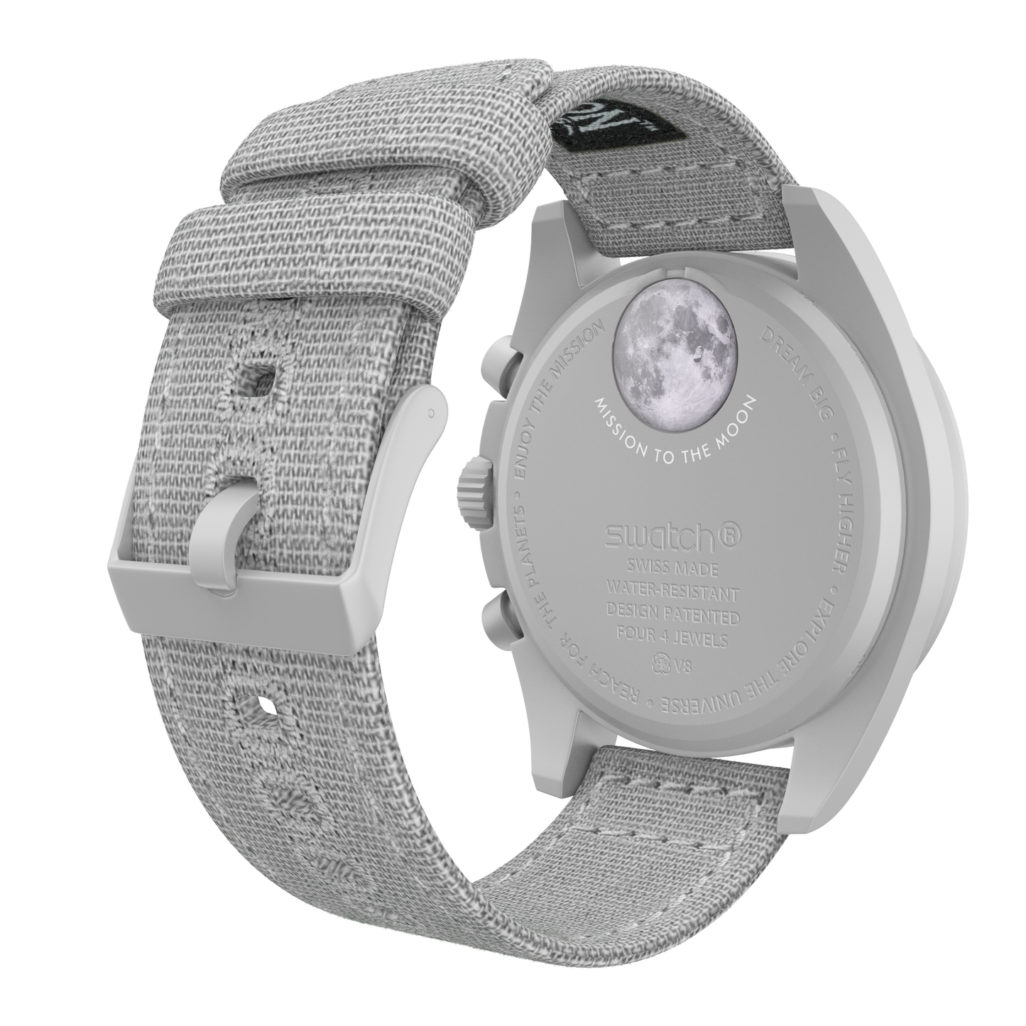 Omega Moonswatch Cool Grey Canvas Watch Band