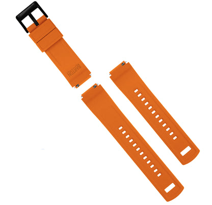 Black & Orange Elite Silicone Casio® G-Shock Watch Band