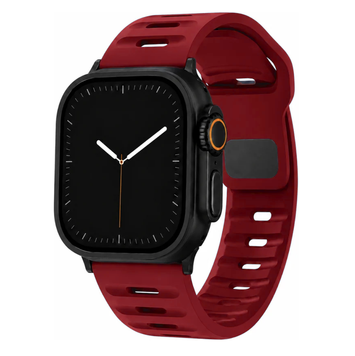 Apple Watch Active FKM Rubber Burgundy Red Watch Band