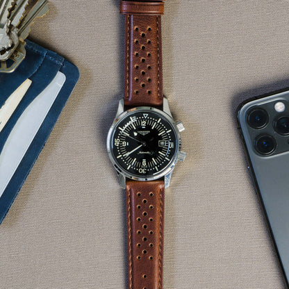 Chocolate Brown | Racing Horween Leather - Barton Watch Bands