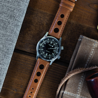Caramel Brown Rally Horween Leather Watch Band