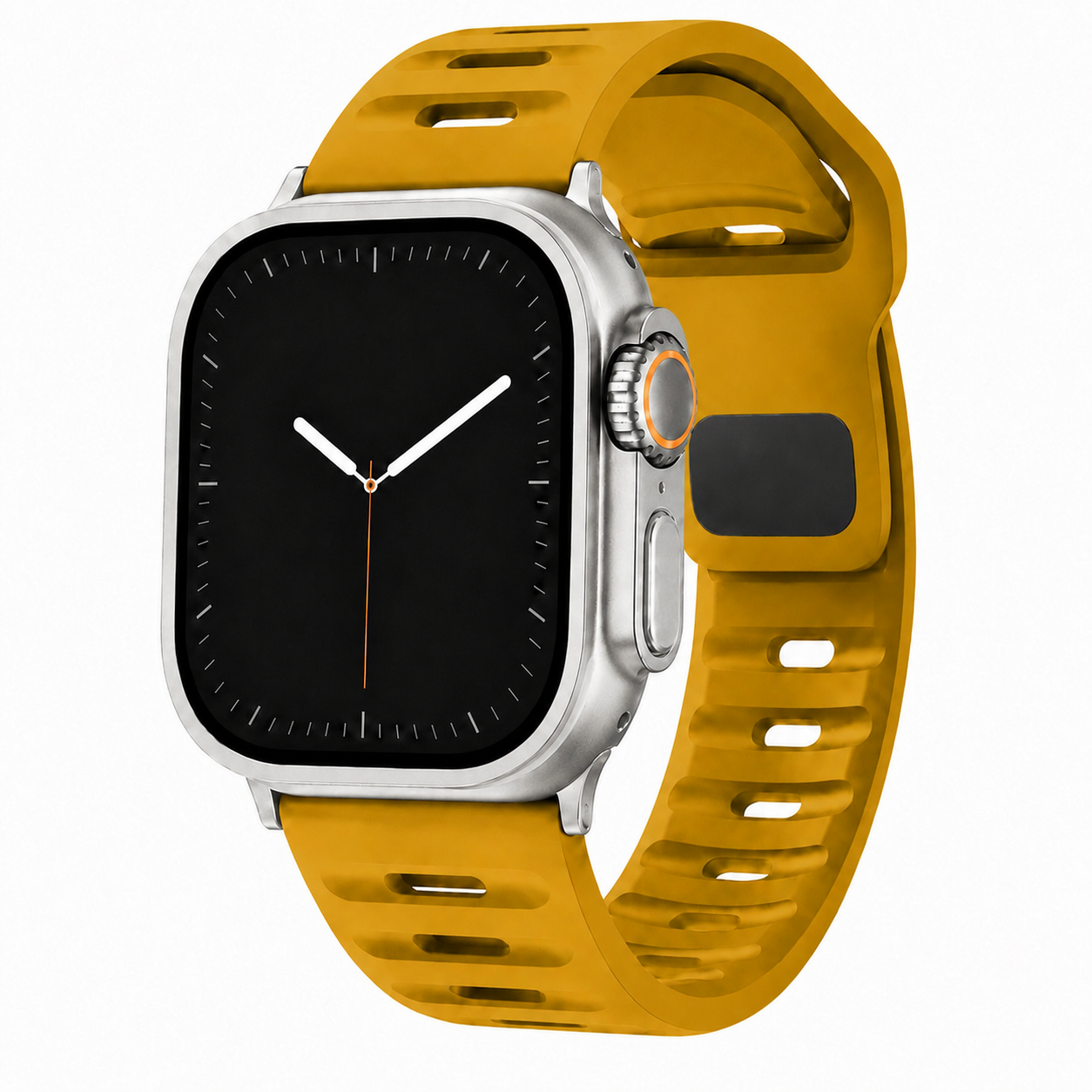 Apple Watch Active FKM Rubber Mustard Yellow Watch Band