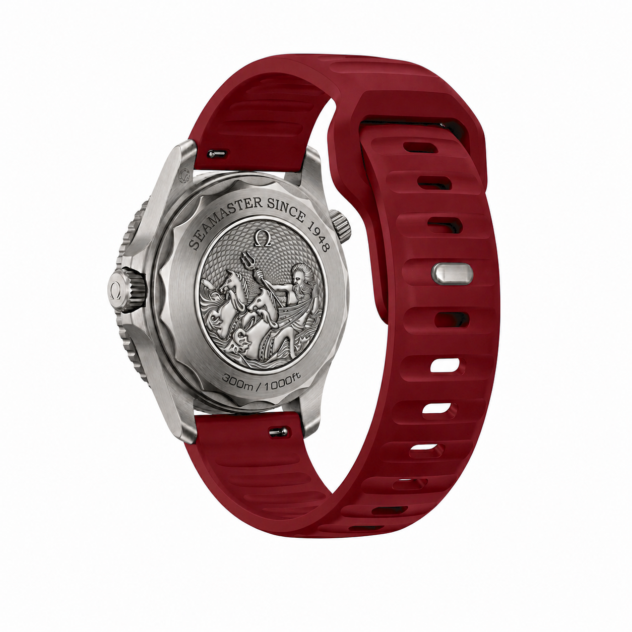 Burgundy Red Active FKM Rubber Watch Band