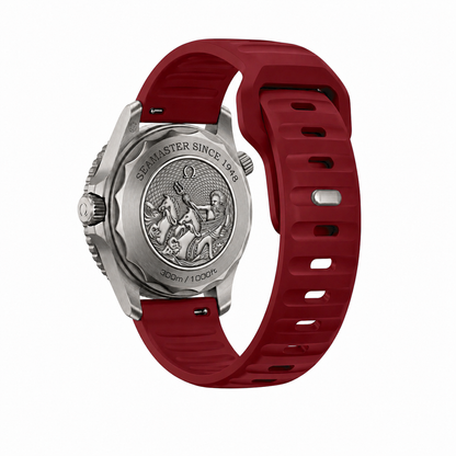 Burgundy Red Active FKM Rubber Watch Band