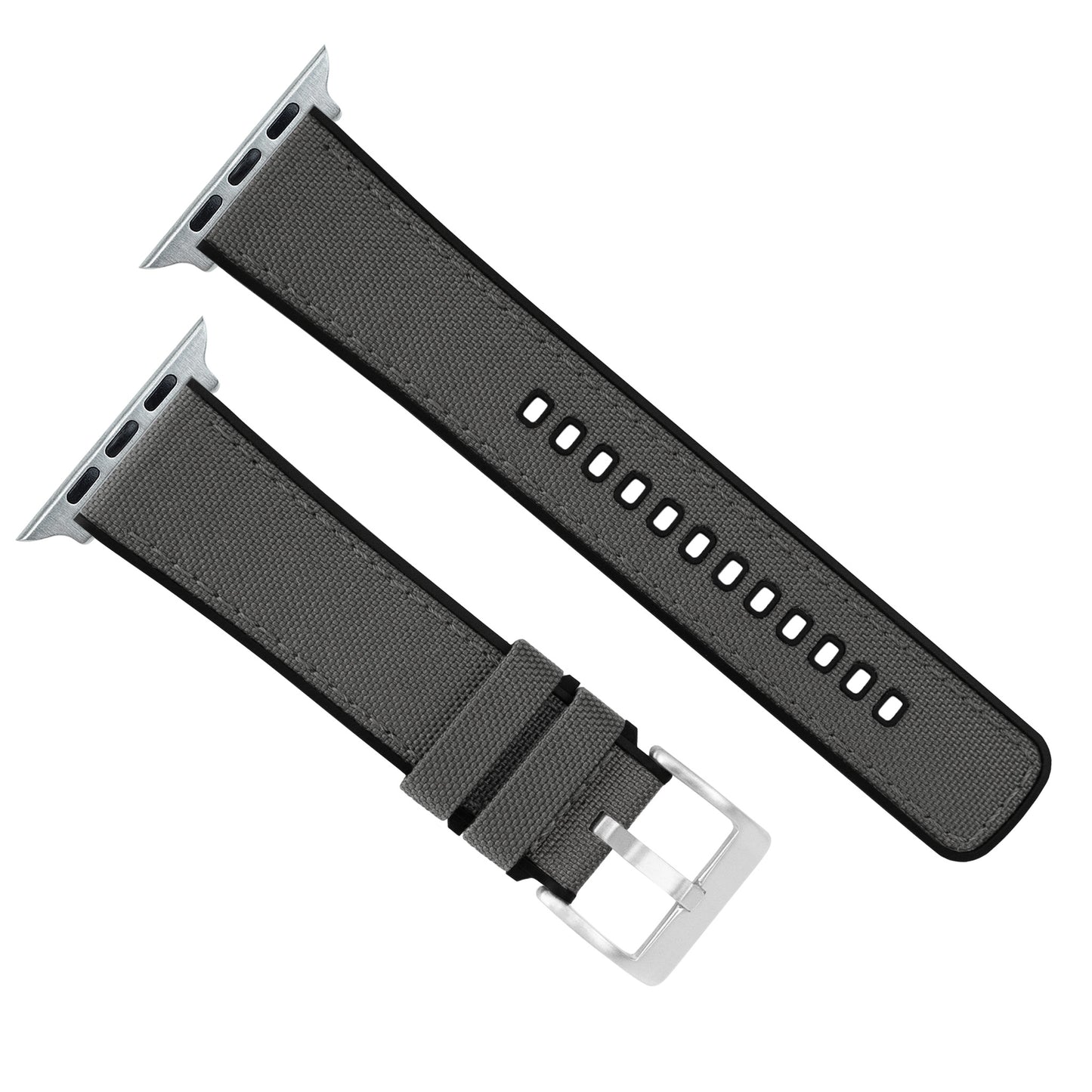Ultra & Ultra 2 Smoke Grey Cordura Fabric And Silicone Hybrid Watch Band