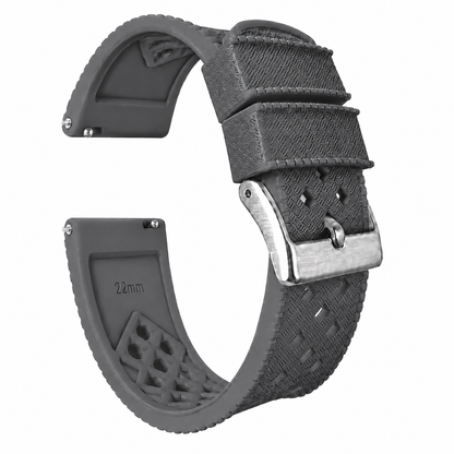 Smoke Grey Tropical Style Watch Band