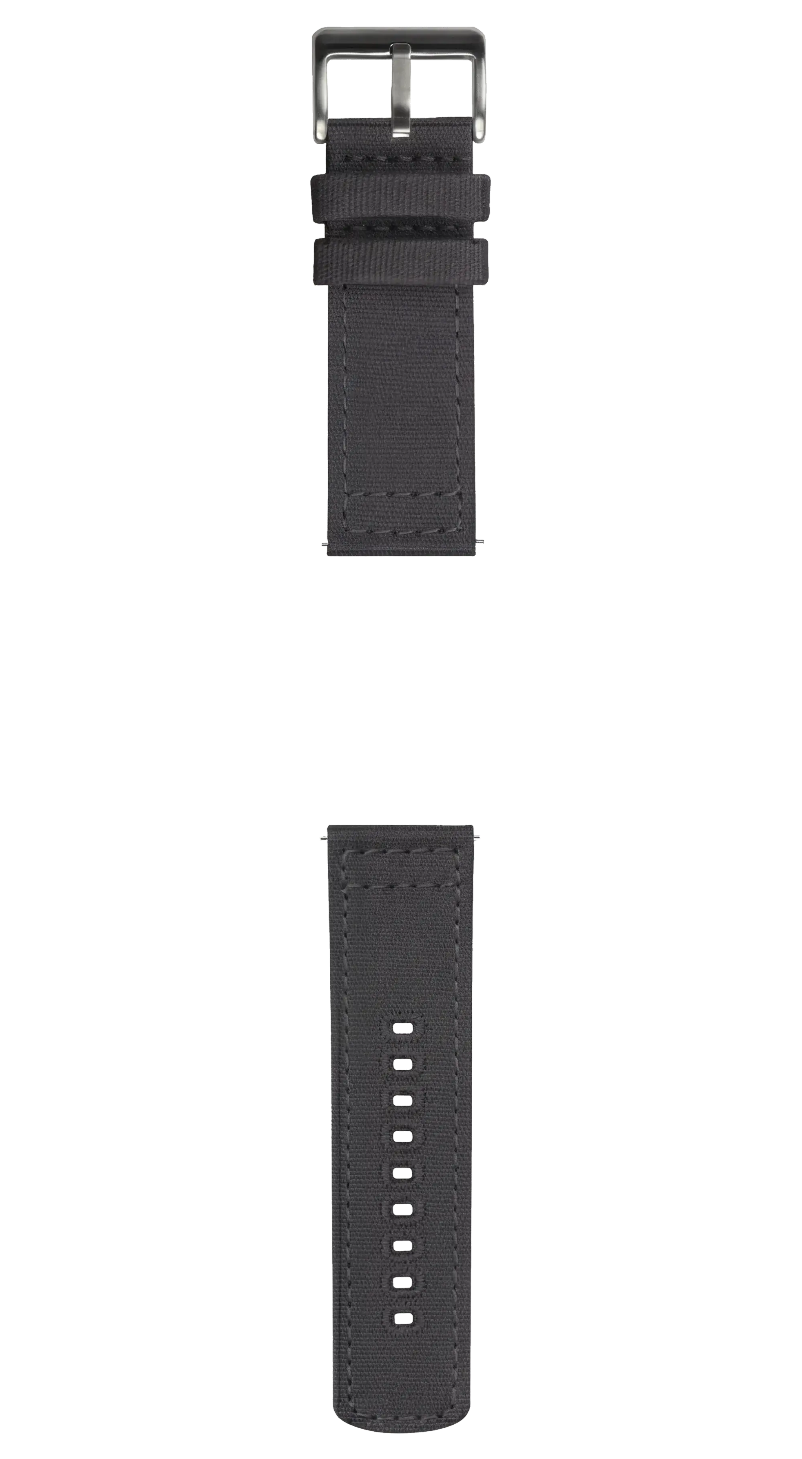 Smoke Grey Crafted Canvas Watch Band