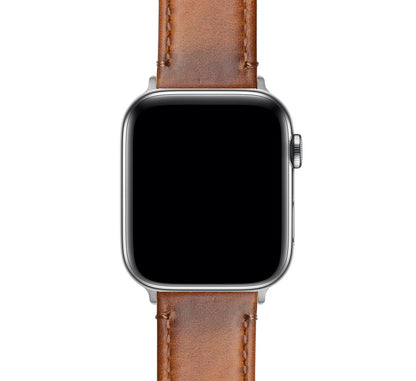 Apple Watch Weathered Brown Leather Watch Band