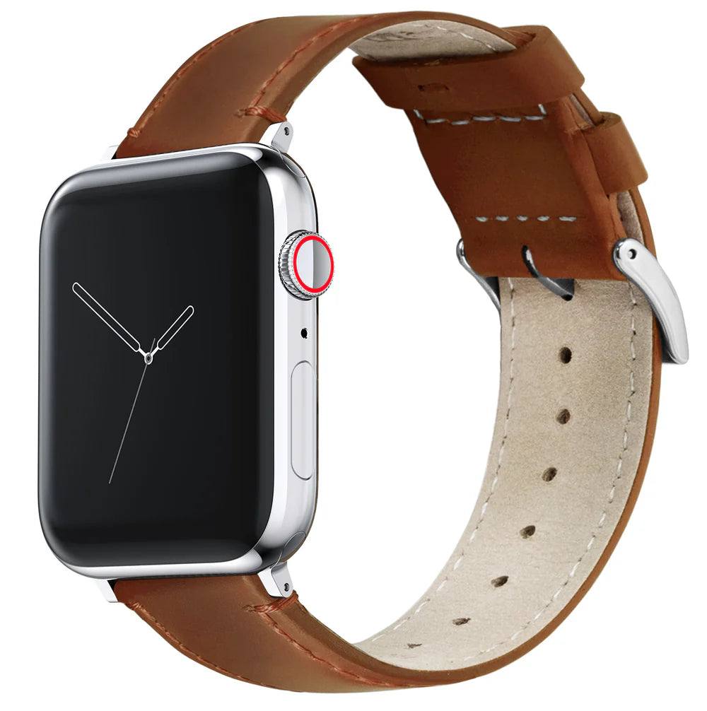 Maverick Apple Watch Brown Leather Strap Bundle | 2 Watch Bands