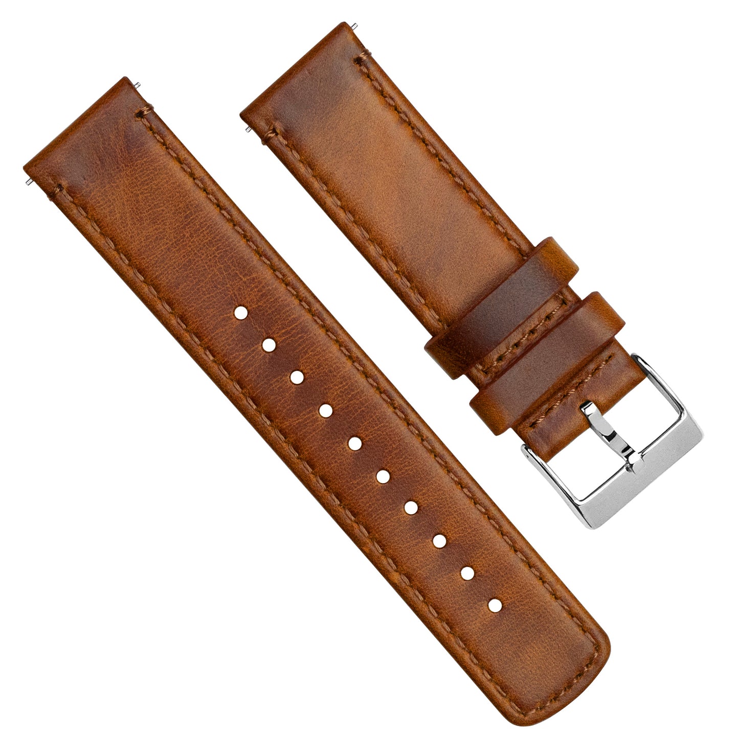 Weathered Brown Leather Watch Band