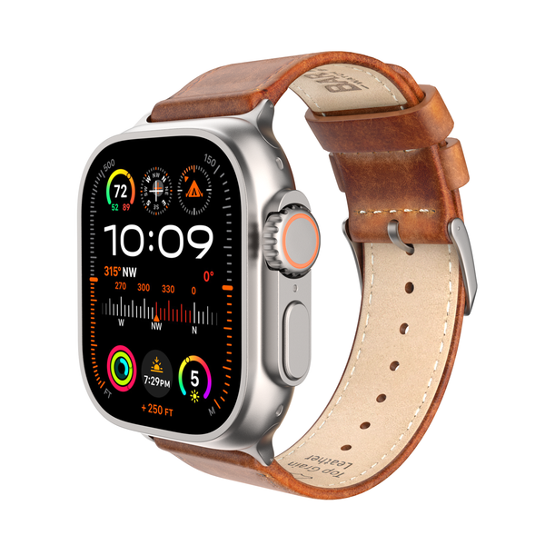 Ultra & Ultra 2 Weathered Brown Leather Watch Band – Barton Watch