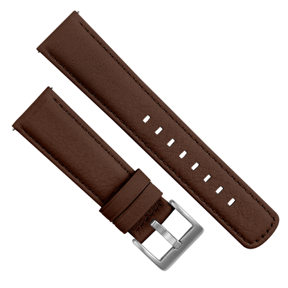 Samsung Galaxy watch7 Light Brown Pittards Performance Leather Brown Stitching Watch Band